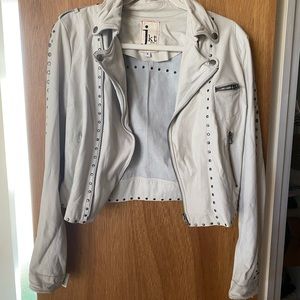 JKT NYC matte leather jacket. WASHABLE
